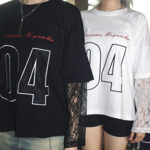 YBSY – Jennie Lace Tee //oversized